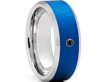 Herren Black Diamond Ring, Wolframring, Wolframring, Wolframring, Verlobungsring, Wolframring, Wolframring, Wolframring, Wolframring, Jubiläumsring