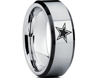 Galaxy Star Wedding Band,Star Wedding Ring,Tungsten Carbide Ring,Unique Star Ring,Space Star Ring,Men & Women,Tungsten Carbide Ring