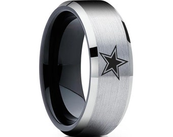 Star Wedding Band,Galaxy Star Ring,Unique Wedding Band,Shooting Star Ring,Engagement Ring,Men & Women,Tungsten Wedding Ring,Tungsten Band