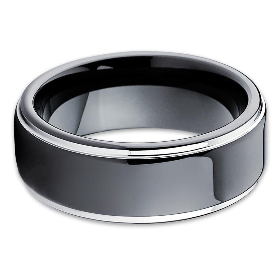 Black Tungsten Wedding Ring8mm Wedding RingTungsten Carbide | Etsy