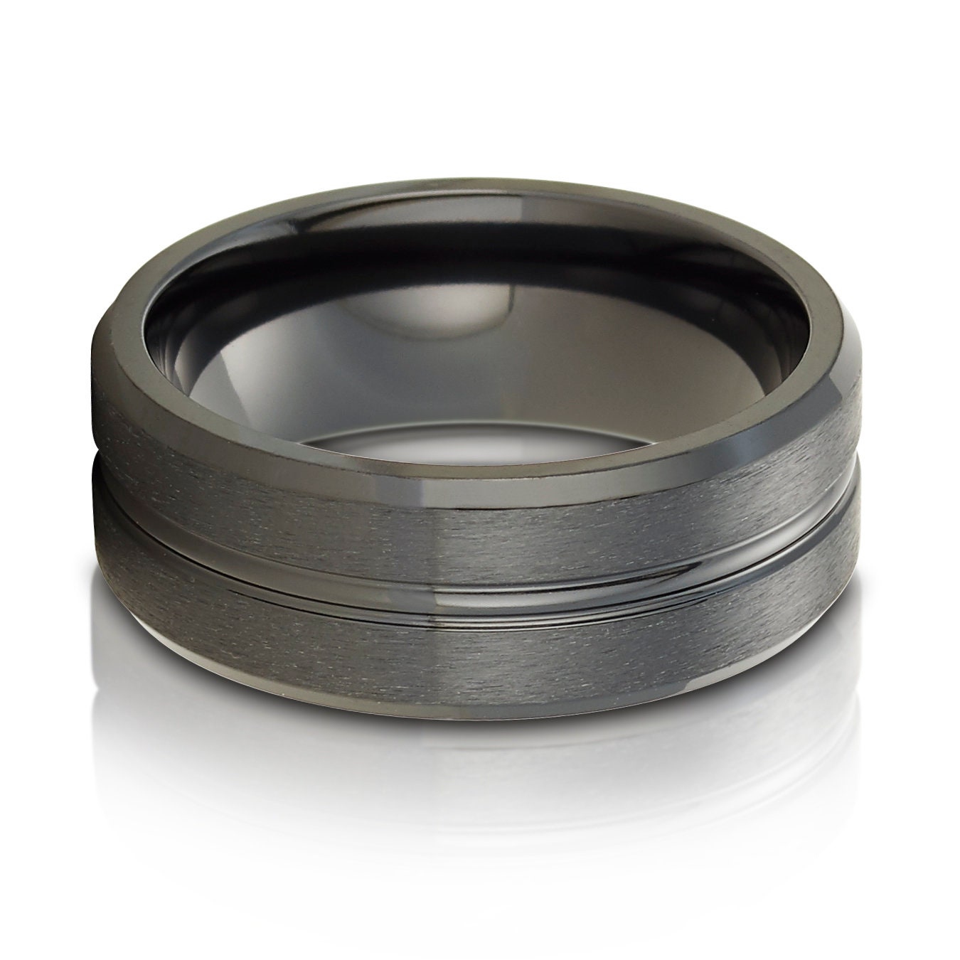 Black zirconium wedding ring new arrivals