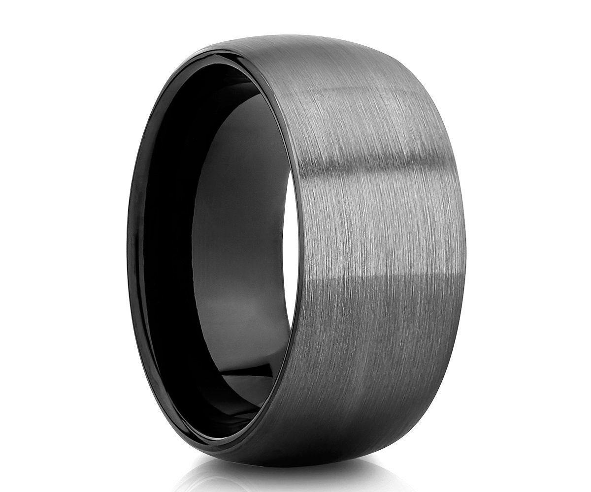 Brushed Gun Metal Ring – The Bold Ring Company