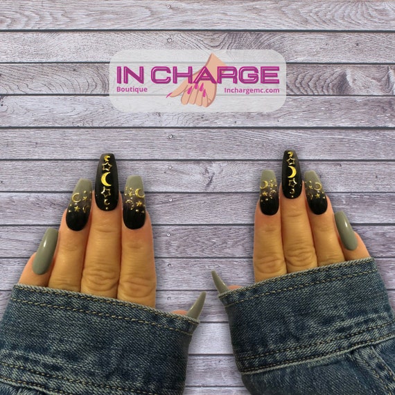 Gray sale ombre nails