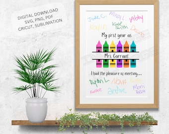 First Year Teacher Appreciation Digital Files | Student Teaching Gift | Cut Files for Cricut | School SVG | Elementary First Year | PDF SVG