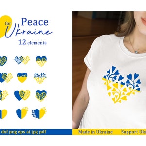 Ukraine SVG | Peace love svg | T-shirt design I Support Ukraine sublimation