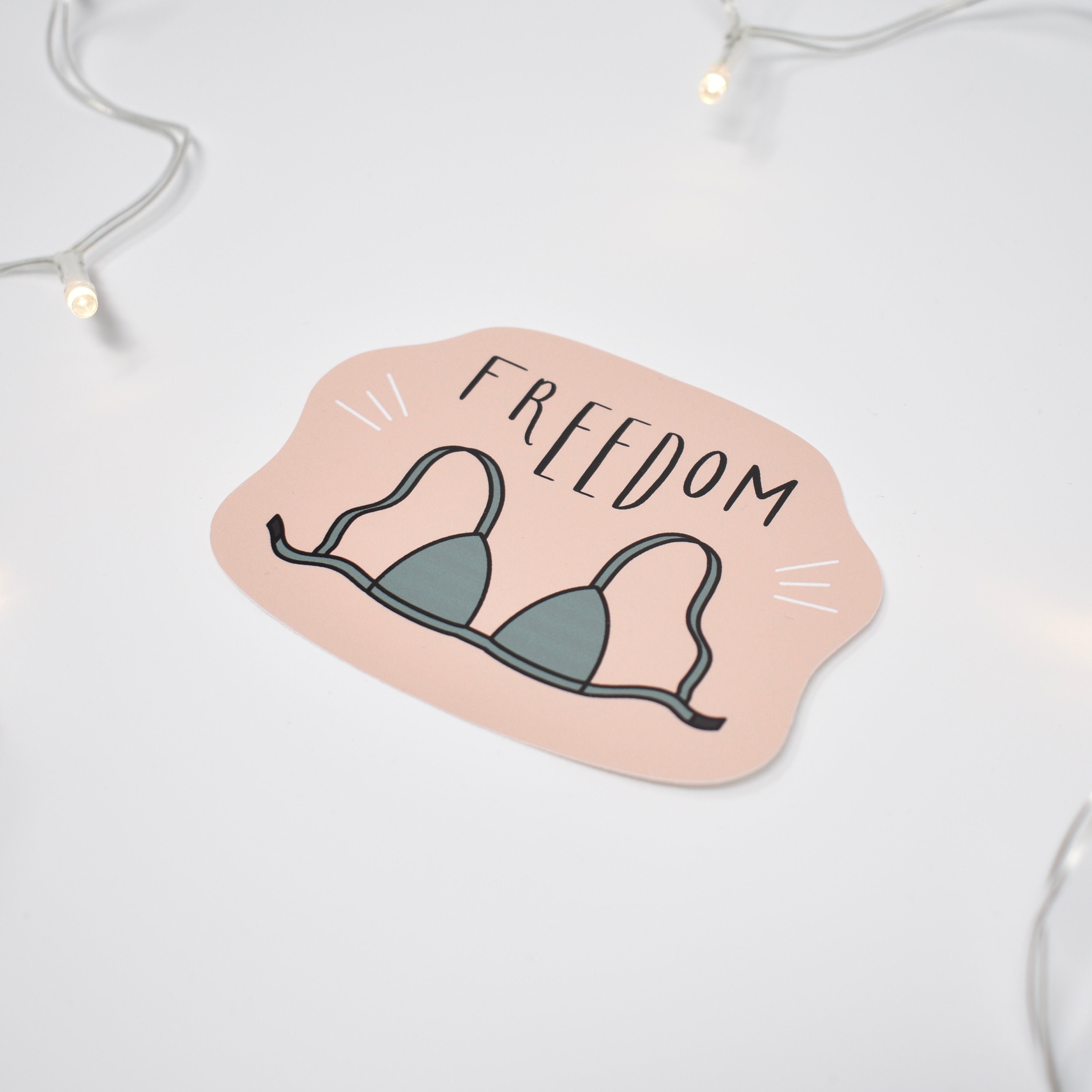 Freedom Bra Vinyl Sticker Feminist Vinyl Sticker Funny Bra Etsy