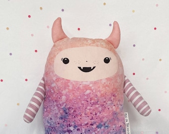 Your Beast Friend Pink‑Purple Monster Plush - Whimsical Cute Stuffed Animal, Kids’ Room Decor