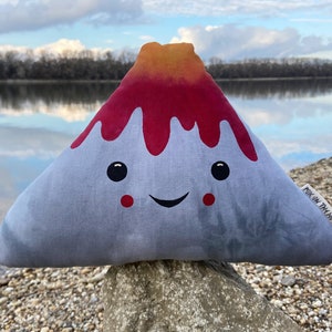 Tiny Volcano Pillow, decorative pillow, playroom decor, kids toy