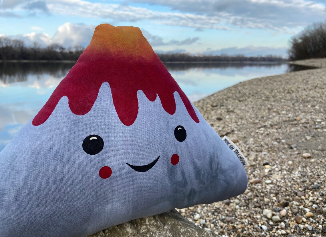 Tiny Volcano Pillow Decorative Pillow Playroom Decor Kids Etsy