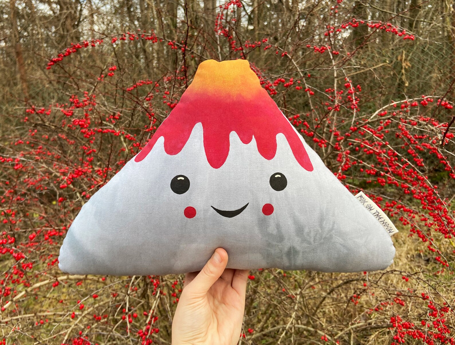 Tiny Volcano Pillow Decorative Pillow Playroom Decor Kids Etsy