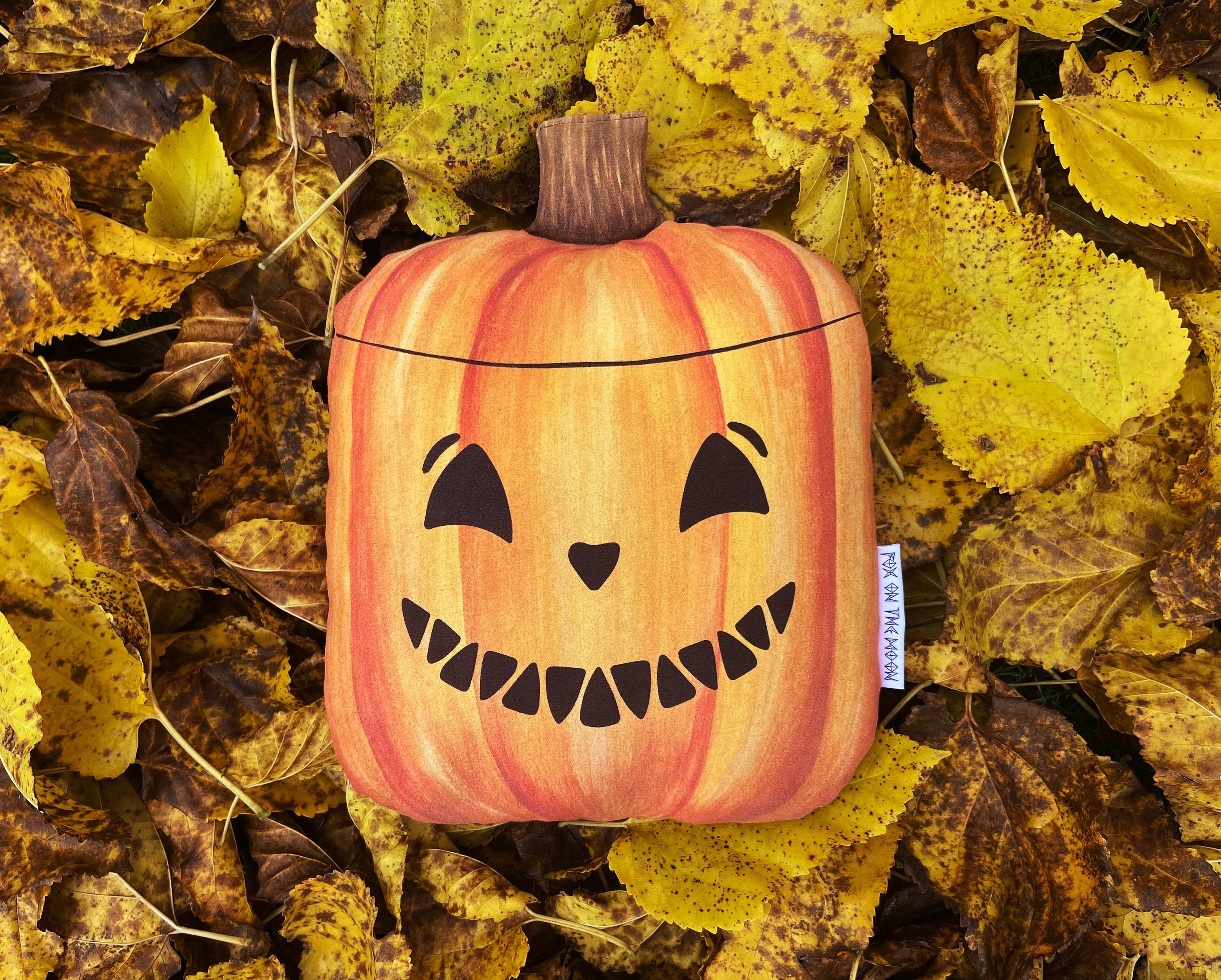 Jack O’Lantern Pumpkin Pillow - Halloween Plush Decor, Fall Throw Pillow, Spooky Cute Home Accent