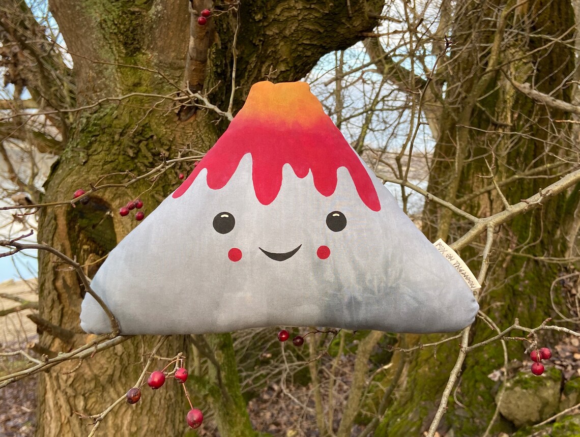 Tiny Volcano Pillow Decorative Pillow Playroom Decor Kids Etsy