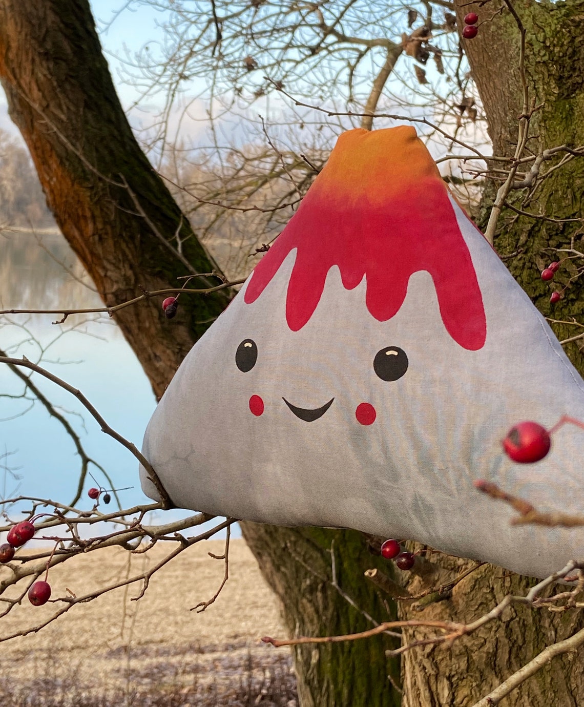 Tiny Volcano Pillow Decorative Pillow Playroom Decor Kids Etsy