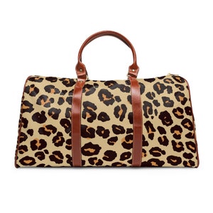 Waterproof Travel Bag,Leopard Pattern Bag  ,Leopard Pattern Bag Repeating Pattern,Cheetah  Bag, Leopard Bag ,Animal Leopard Bag