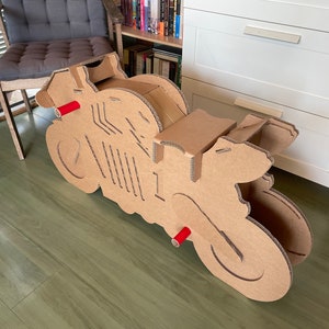 Blueprints for cardboard racing motorcycle GP motorcycle Cardboard motorcycle zdjęcie 3