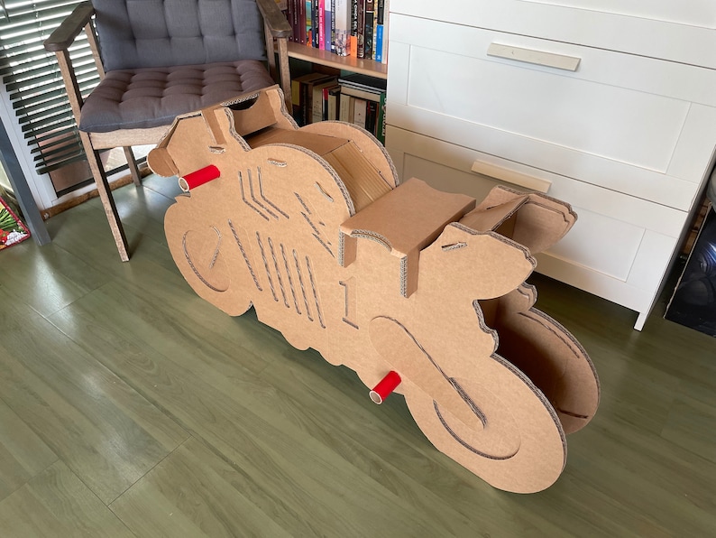 Blueprints for cardboard racing motorcycle GP motorcycle Cardboard motorcycle zdjęcie 3