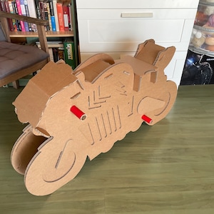 Blueprints for cardboard racing motorcycle GP motorcycle Cardboard motorcycle zdjęcie 1