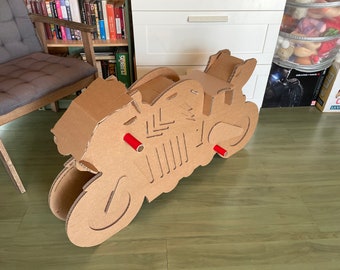 Blueprints for cardboard racing motorcycle GP motorcycle Cardboard motorcycle