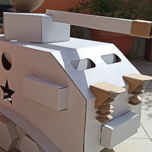 Planos de un tanque del ejército DIY cartón tanque de juguete Tanque grande