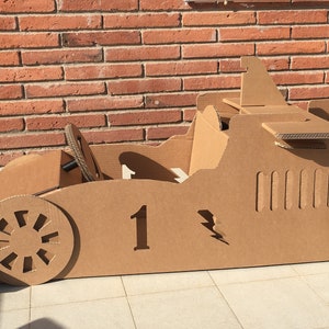 Blueprints for cardboard racing car F1 car DIY cardboard toy image 1