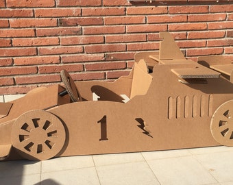 Blueprints for cardboard racing car F1 car DIY cardboard toy