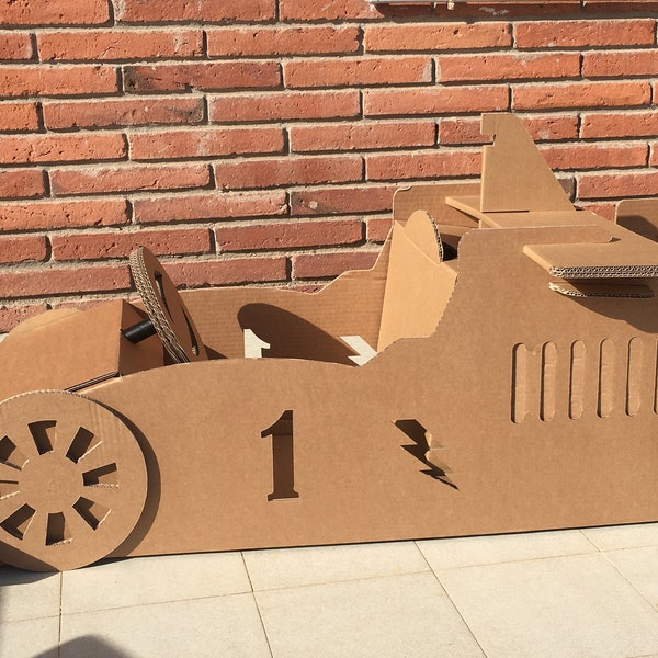 Blueprints for cardboard racing car F1 car DIY cardboard toy