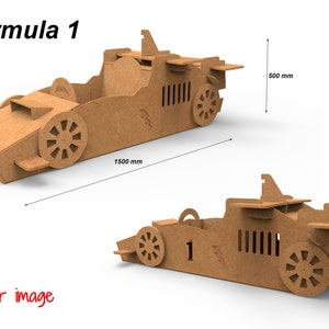 Plans pour voiture de course en carton Voiture F1 Jouet en carton DIY image 4