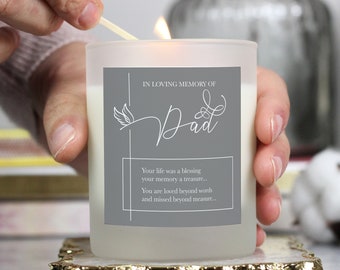 Dad Remembrance Candle, In Memory Of Dad Candle, Sympathy Candle Gift, Bereavement Gift, Condolence Candle, Memorial Gift, Dad Loss Candle