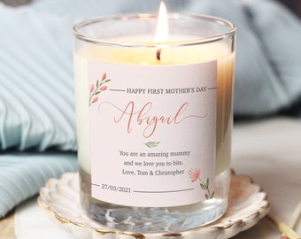 First Mothers Day Gift, New Mum Mothers Day Gift, Personalised Mothers Day Candle, First Time Mum Mother's Day Candle, Custom Gift For Mum