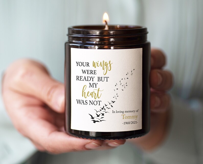 Sympathy Candle Gift Bereavement Gift Remembrance Candle Etsy UK