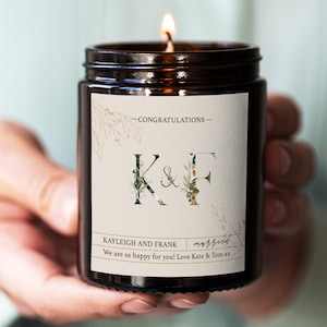 Personalised  Wedding Candle, Thoughtful Unique Wedding Gift For Couple, Wedding Gift For Bride and Groom, Sister | Best Friend Wedding Gift