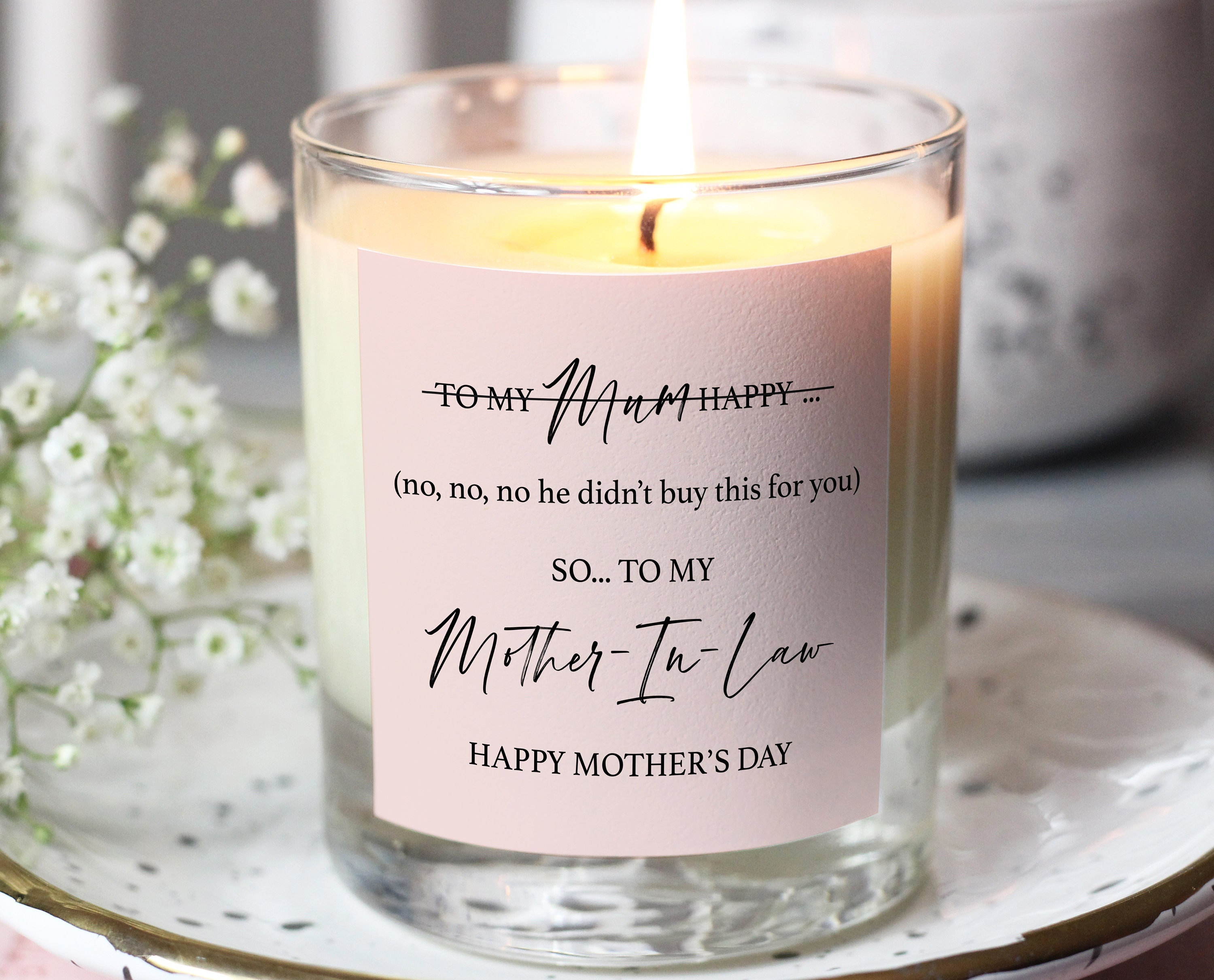 Funny Mother in Law Mothers Day Gift Candle, Funny Gift for Mother in Law,  Funny Candle Gift, Mother's Day Funny Candle for Mother in Law 