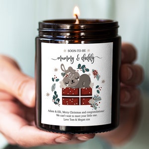 Parents To Be Christmas Gift, Congratulations Pregnancy Gift, Christmas Pregnancy Candle, Christmas Gift For Expectant Parents, Mummy To Be