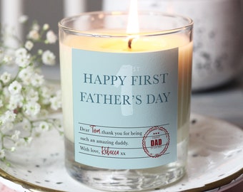 First Fathers Day Gift, New Dad Fathers Day Gift, Gift For Dad, Personalised Fathers Day Gift, Personalised Candle For Dad, Best Dad Gift