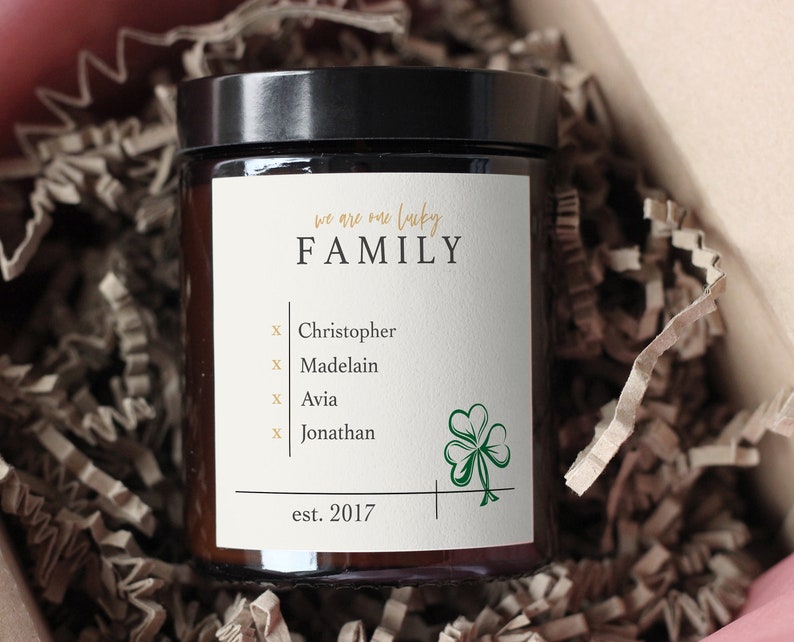 Personalised New Parents Candle, New Mum and Dad Gift, Congratulations New Baby Gift, Housewarming Gift, Family of 3 Gift, Family Of 4 Gift