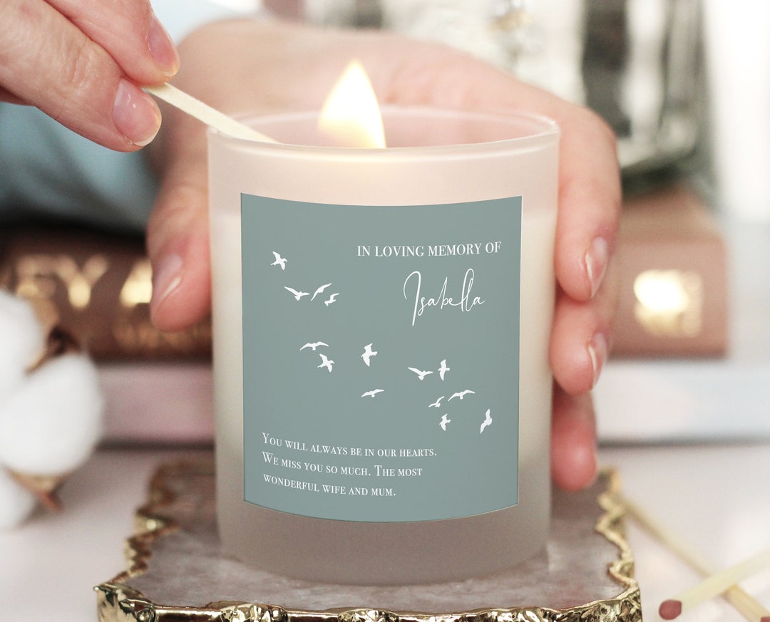 Memorial Candle for Him Her, Bereavement Candle, in Memory Candle