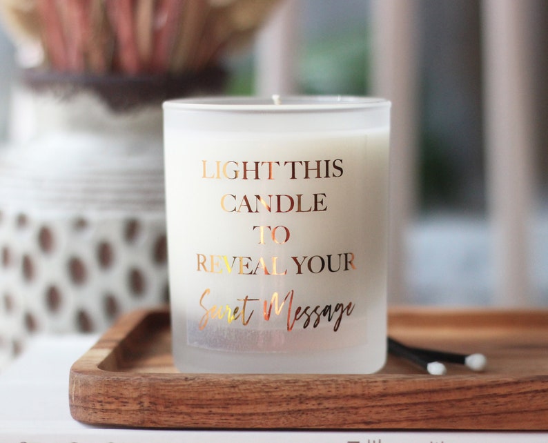 Pregnancy Reveal Candle, Gift, Hidden Message Candle, Pregnancy Announcement Gift for Parents