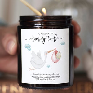 Mummy To Be Gift, Soon To Be Mummy Candle, Pregnancy Gift, Personalised Candle, Baby Shower Gift For Friend, Parents To Be Candle Gift