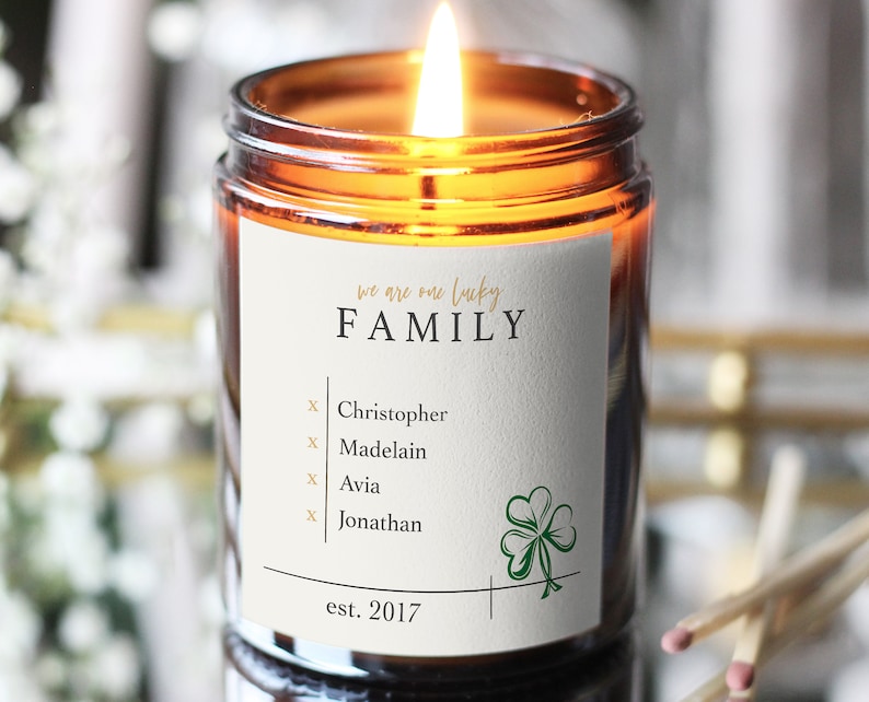 Personalised New Parents Candle, New Mum and Dad Gift, Congratulations New Baby Gift, Housewarming Gift, Family of 3 Gift, Family Of 4 Gift