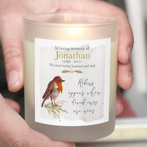 Personalised Remembrance Candle, In Memory of Mum | Nana | Dad | Grandad | Sister Candle, Memorial Gift, Bereavement Candle, Condolence Gift