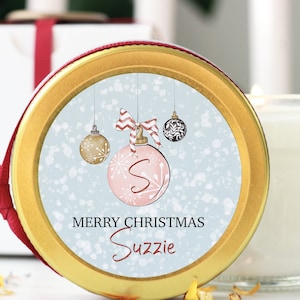 Secret Santa Gift Idea For Women, Secret Santa Personalised Christmas Candle For Her, Secret Santa For Colleagues, Christmas Candle Favours
