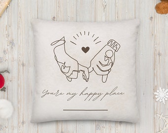 Personalized Couple Pillow, Custom Names, Engagement Gift