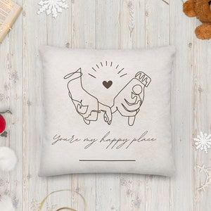 Custom engagement gift-Personalized Pillow, Gift for bride, Wedding Gift, Wedding Gifts for Couple, Newlywed Gift, custom cushion cover.