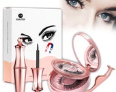 2 Pair Easy Magnetic Eyelashes Women day Gift for Her, Reusable Easy to Apply Lashes,Natural Look Liquid Eyeliner False Eyelashes applicator