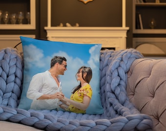Custom Photo Throw Pillow, Personalized Home Decor Gift