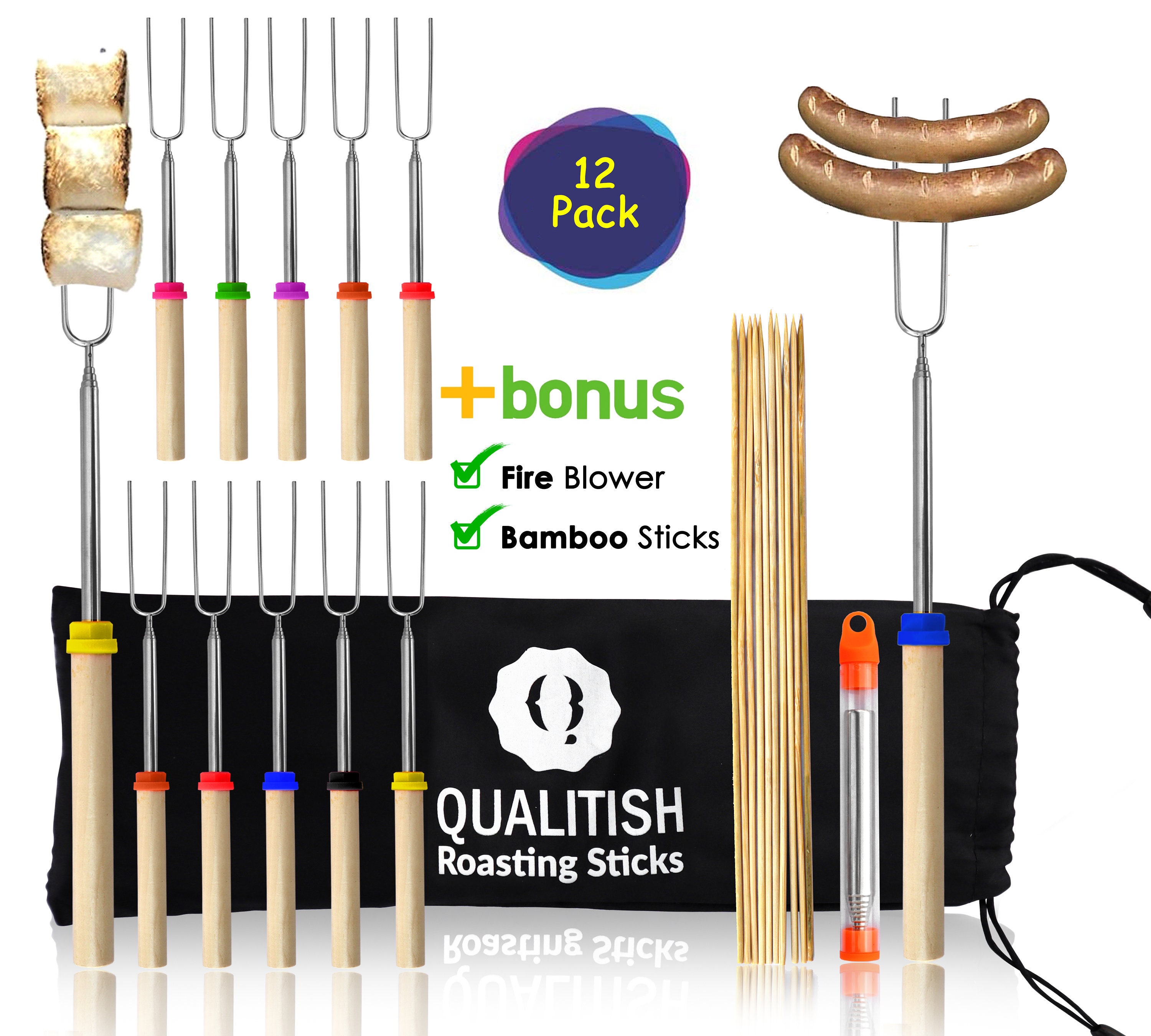 Set of 12 Marshmallow Sticks BBQ and grilling gifts Etsy