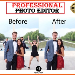Add Remove Person Photo Edit, Picture Edit, Photo Restoration Service, Photo Edit Merge, Wedding Photos, photo retouch, Gift for Family,Gift