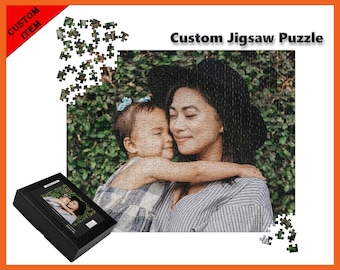 Personalized Photo Jigsaw Puzzle, Custom Family Gift