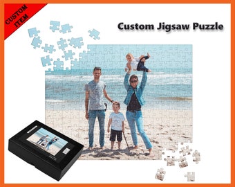 Custom Photo Jigsaw Puzzle, Personalized Family Gift