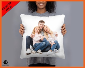 Custom Photo Pillow,Custom Pillow Case-Personalized Pillow. Gift for her, Custom Cushion Cover, Custom Family Pillow, Custom Birthday Gift